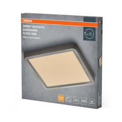 4099854604867 - Stříbrný LED Panel ORBIS 245x245mm 20W Click Stmívatelný, Teplá Bílá - LED Panel - Czechia LEDVANCE e - shop
