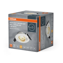 4099854444494 - Stropní LED bodovka bíláU10 4.3W ECESS ADJ teplá bílá OSRAM - Podhledové svítidlo - LEDVANCE e - shop