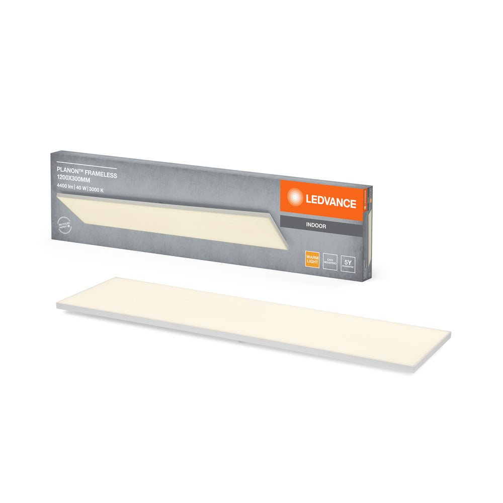 Stropní LED panel PLANON FRAMELESS 1200 x 300 mm, teplá bílá