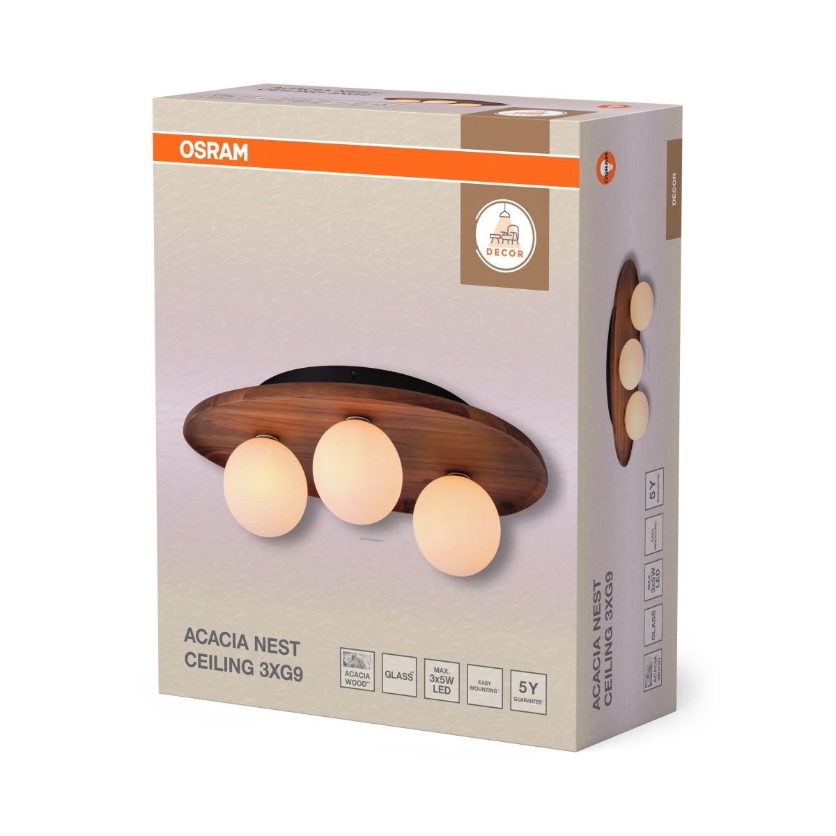 4058075848184 - Stropní svítidlo Acacia Nest, 1x G9, Hnědé - Czechia LEDVANCE e - shop