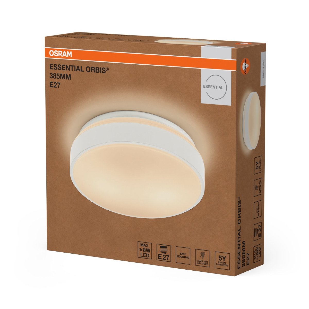 4058075855281 - Stropní svítidlo Essential Orbis E27 385mm, Bílé - Stropní svítidlo - Czechia LEDVANCE e - shop