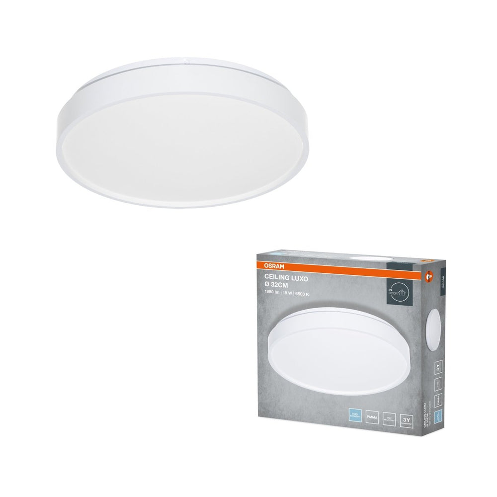 Stropní svítidlo LUXO, 320mm, 18W, Studená bílá, IP20, Bílé