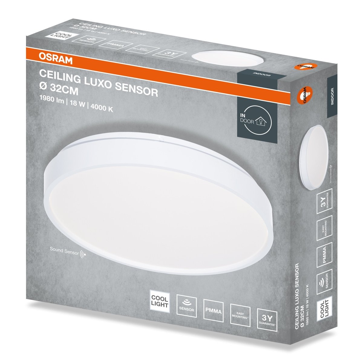 4099854650239 - Stropní svítidlo LUXO, 320mm, Denní bílá, IP20, Bílé - Czechia LEDVANCE e - shop