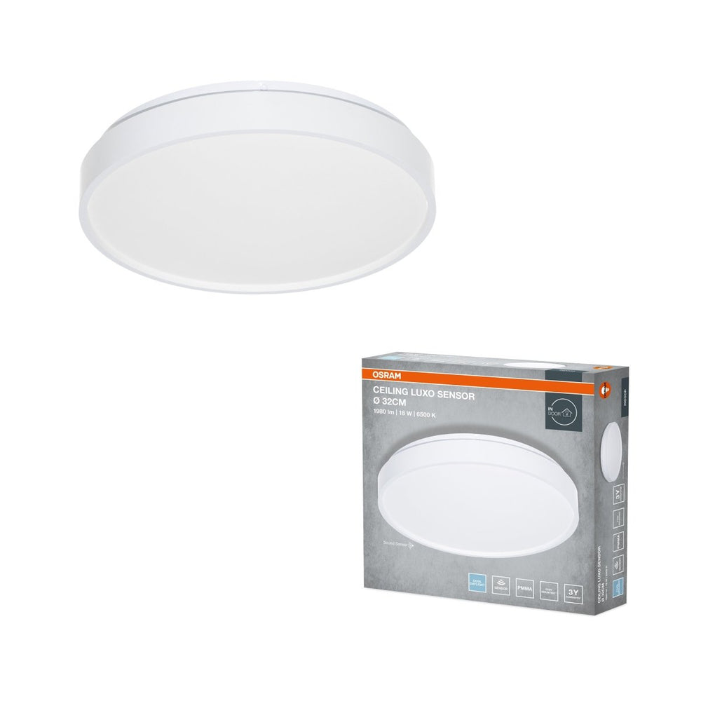 Stropní svítidlo LUXO, 320mm, Studená bílá, IP20, Bílé