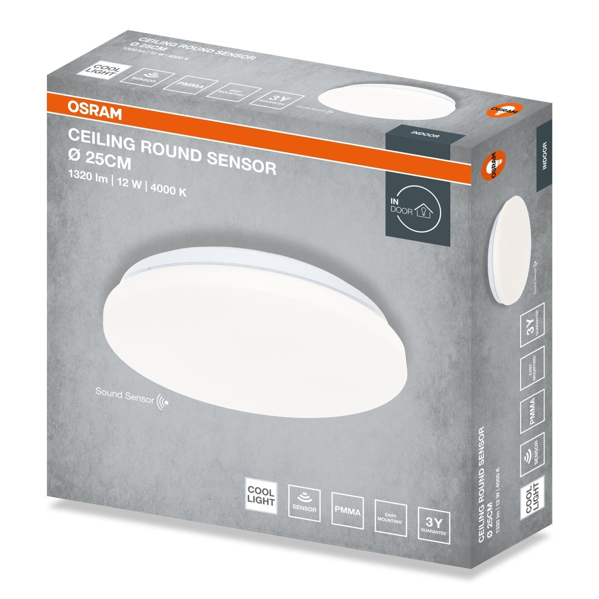 4099854647215 - Stropní svítidlo ROUND, 260mm, 12W, Denní bílá, IP20 - Czechia LEDVANCE e - shop