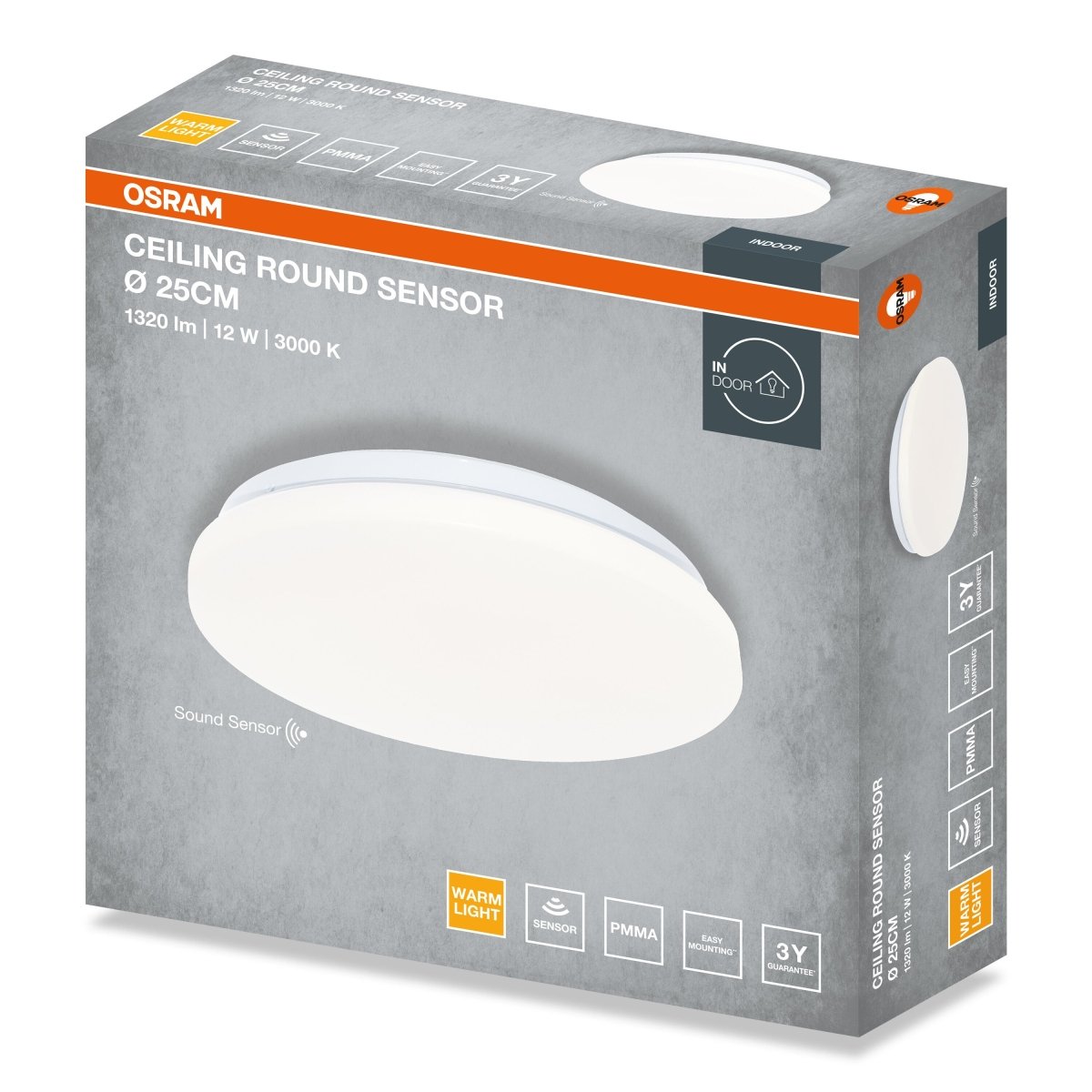 4099854647192 - Stropní svítidlo ROUND, 260mm, 12W, Teplá bílá, IP20 - Czechia LEDVANCE e - shop
