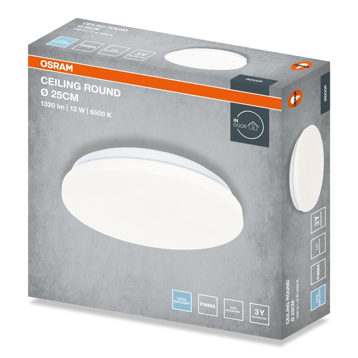 4099854647178 - Stropní svítidlo ROUND, 260mm, Studená bílá, IP20 - Czechia LEDVANCE e - shop