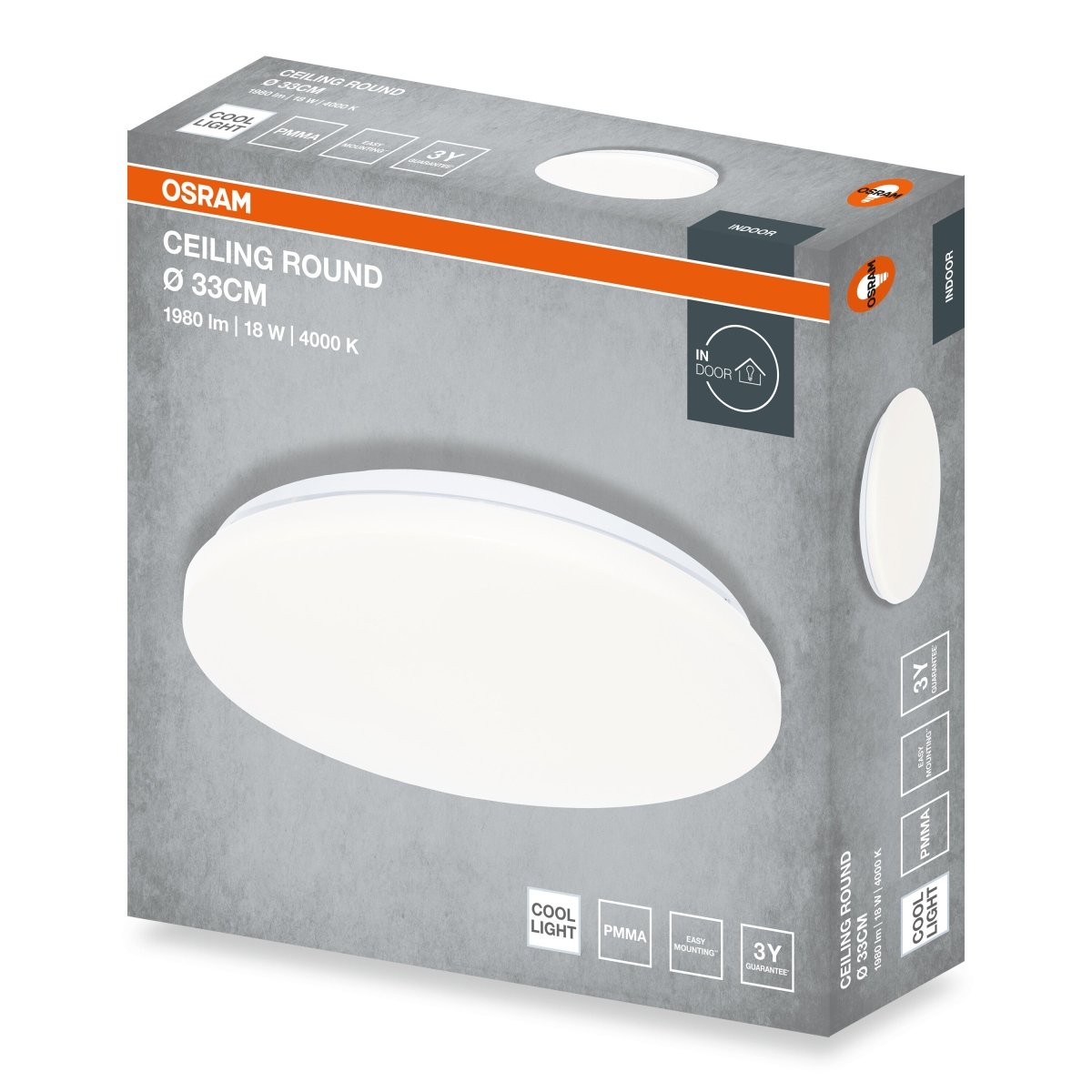 4099854647468 - Stropní svítidlo ROUND, 330mm, 18W, Denní bílá, IP20 - Czechia LEDVANCE e - shop