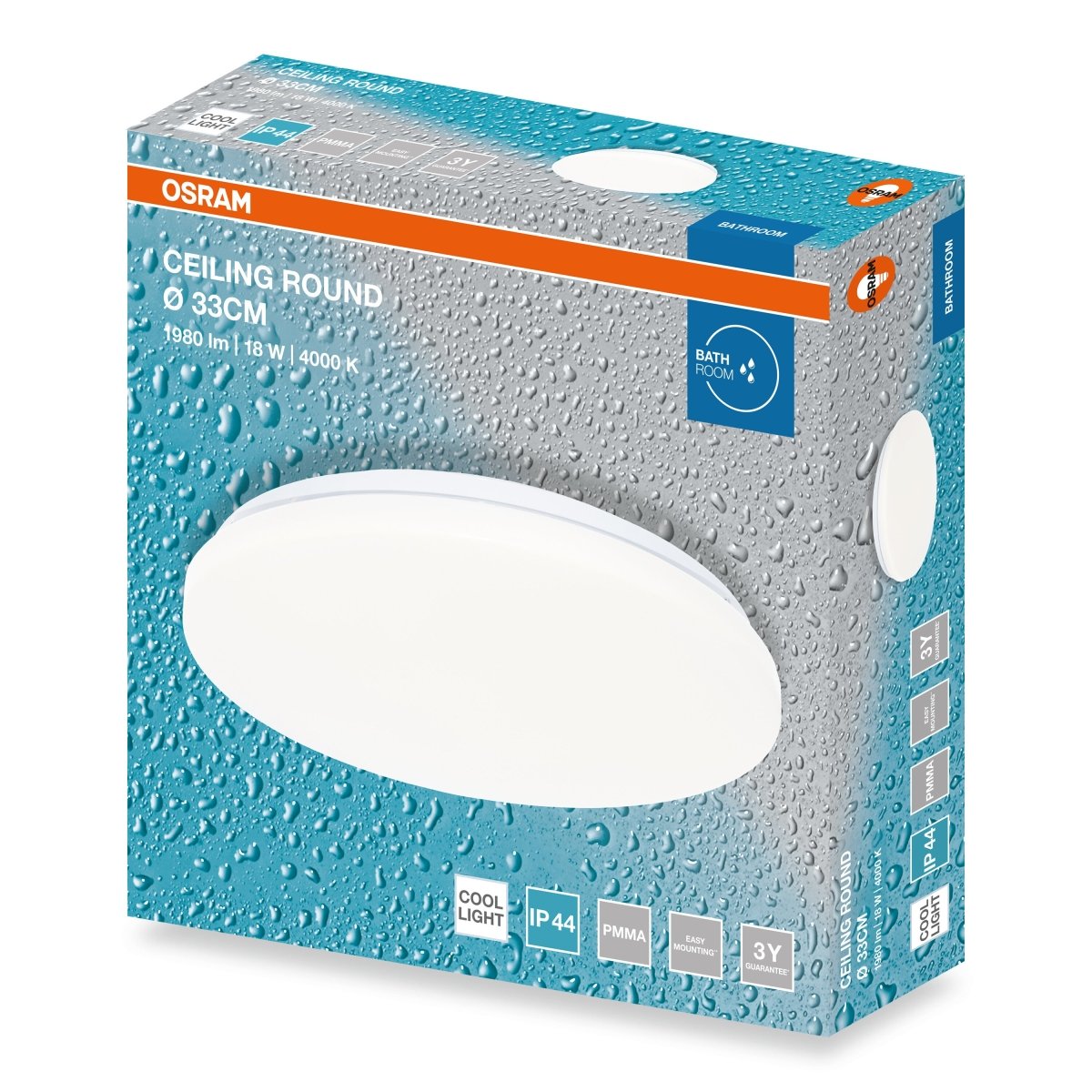 4099854647628 - Stropní svítidlo ROUND, 330mm, Denní bílá, IP44 - Czechia LEDVANCE e - shop