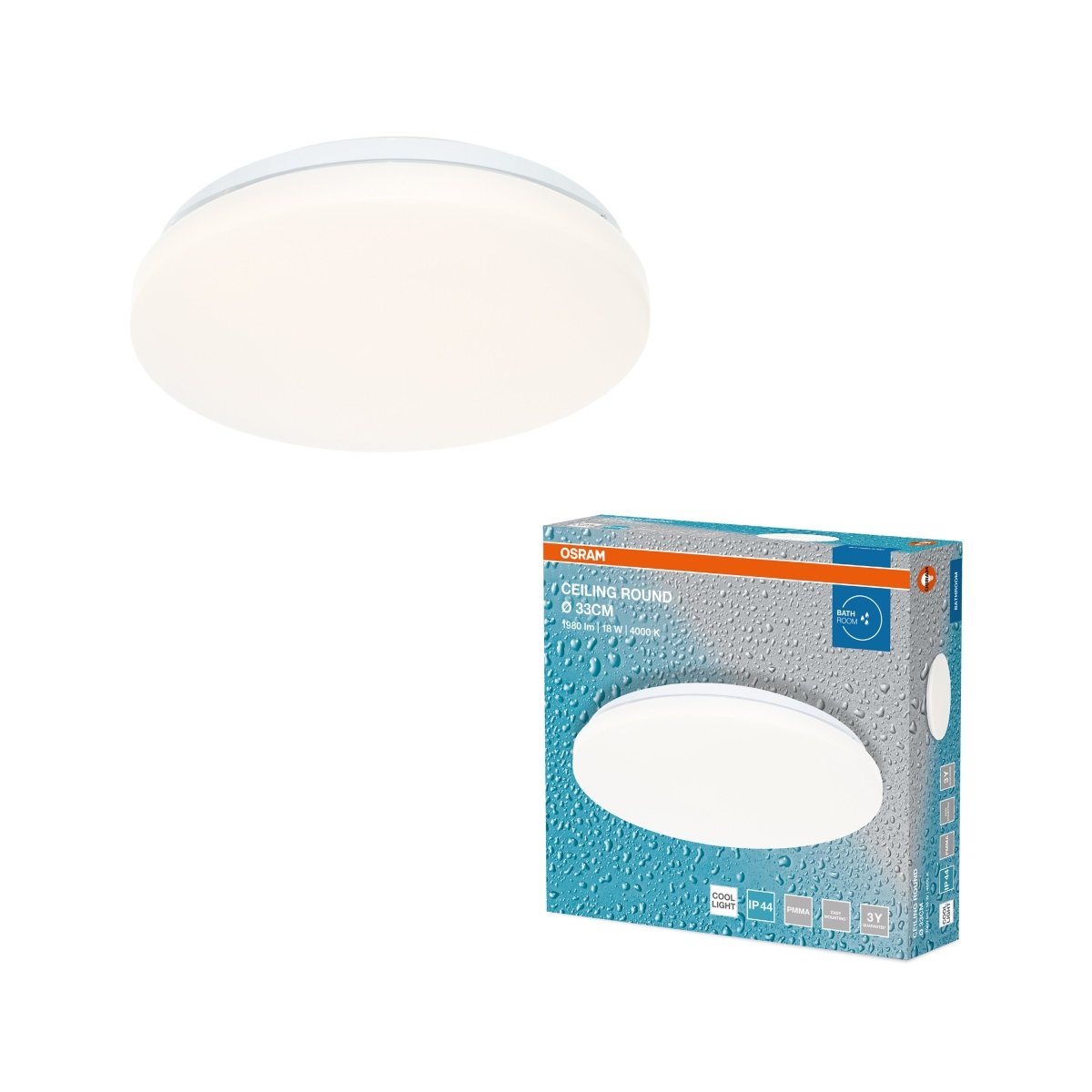 4099854647628 - Stropní svítidlo ROUND, 330mm, Denní bílá, IP44 - Czechia LEDVANCE e - shop