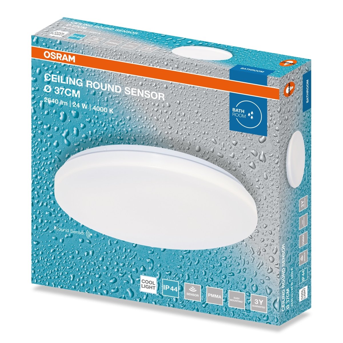 4099854647949 - Stropní svítidlo ROUND, 370mm, Denní bílá, IP44 - Czechia LEDVANCE e - shop