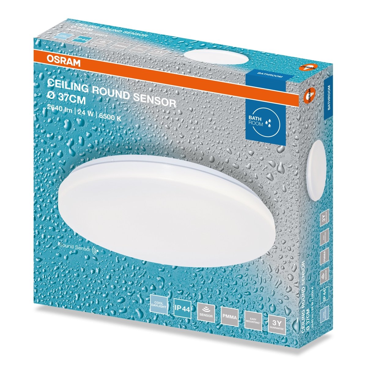 4099854647963 - Stropní svítidlo ROUND, 370mm, Studená bílá, IP44 - Czechia LEDVANCE e - shop