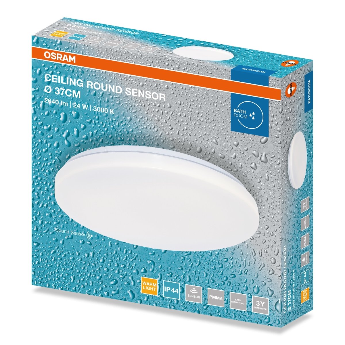 4099854647925 - Stropní svítidlo ROUND, 370mm, Teplá bílá, IP44 - Czechia LEDVANCE e - shop