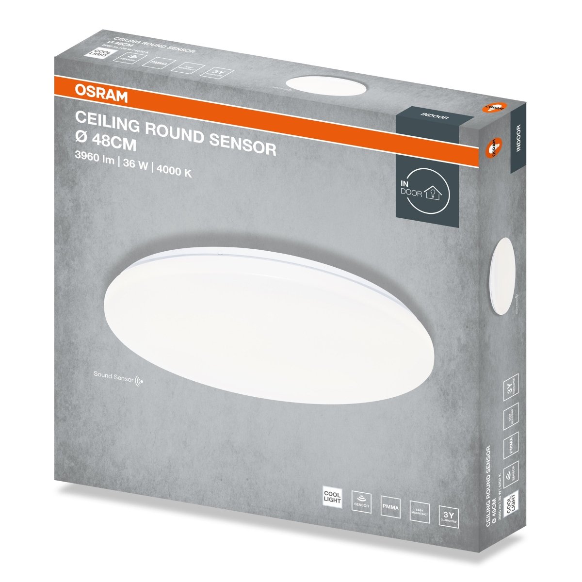 4099854648083 - Stropní svítidlo ROUND, 480mm, 36W, Denní bílá, IP20 - Czechia LEDVANCE e - shop