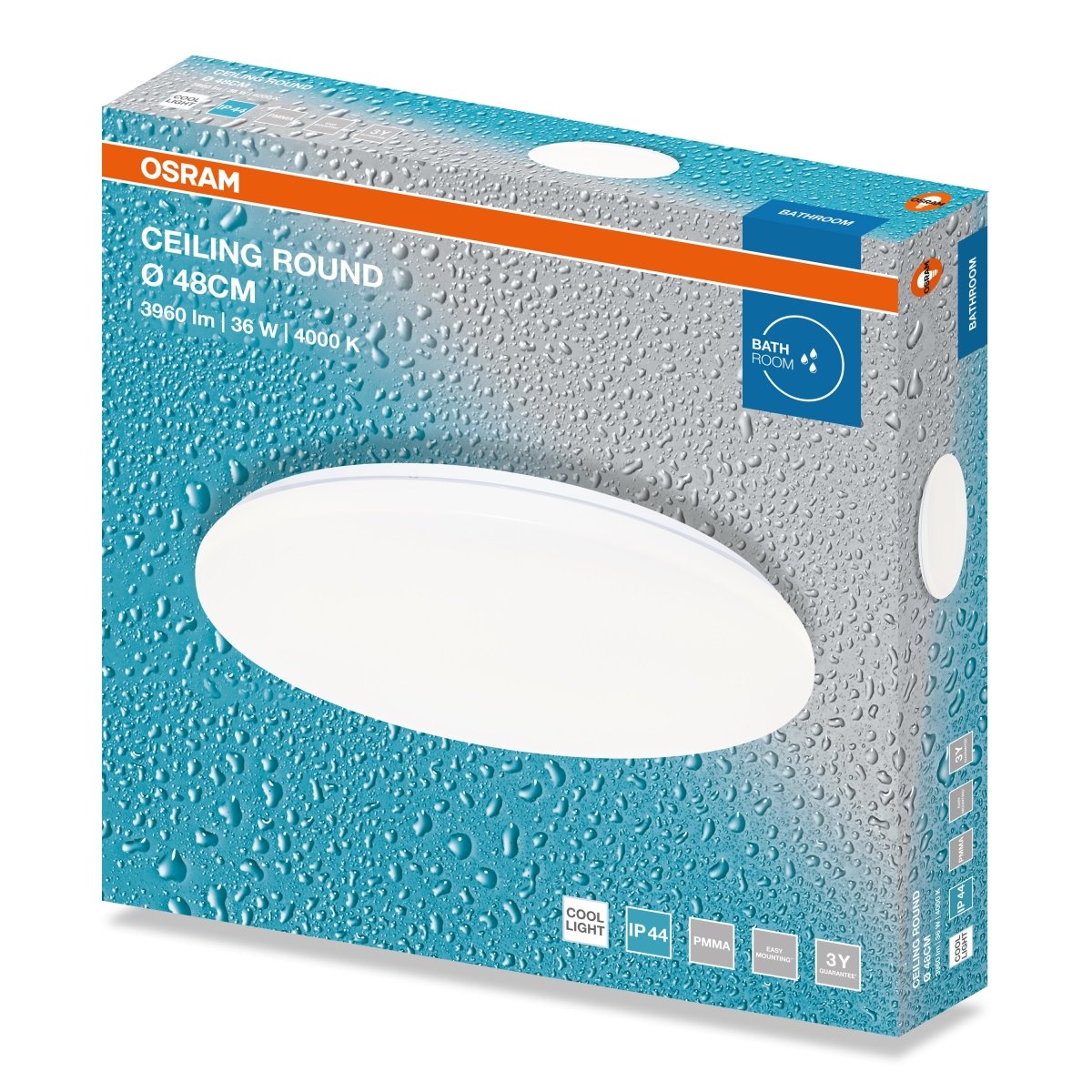 4099854648144 - Stropní svítidlo ROUND, 480mm, Denní bílá, IP44 - Czechia LEDVANCE e - shop