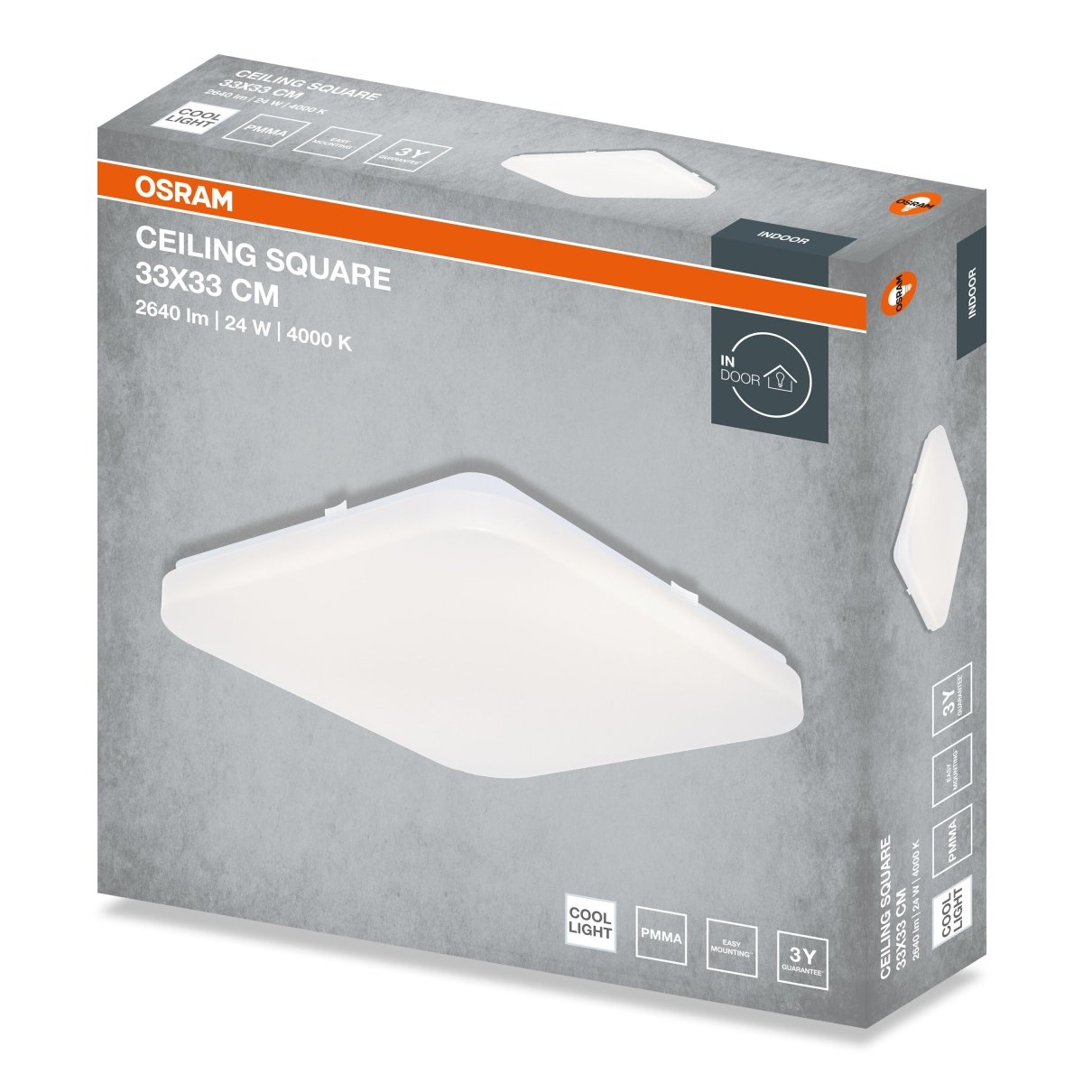 4099854648748 - Stropní svítidlo SQUARE, 330x330mm, 24W, Denní bílá, IP20 - Czechia LEDVANCE e - shop