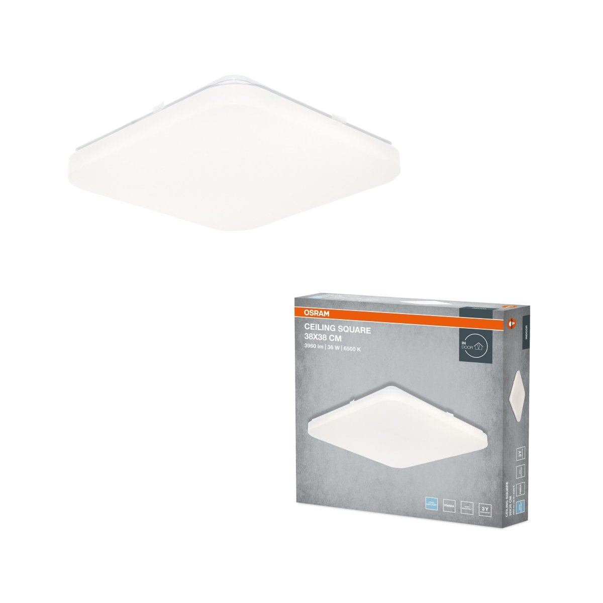 4099854648762 - Stropní svítidlo SQUARE, 330x330mm, 24W, Studená bílá, IP20 - Czechia LEDVANCE e - shop