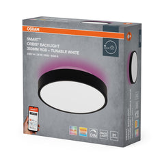 4099854473104 - Stropní svítidlo Wifi Orbis Backlight 350mm ČERNÉ, RGB + Laditelná Bílá - Nástěnné svítidlo - Czechia LEDVANCE e - shop