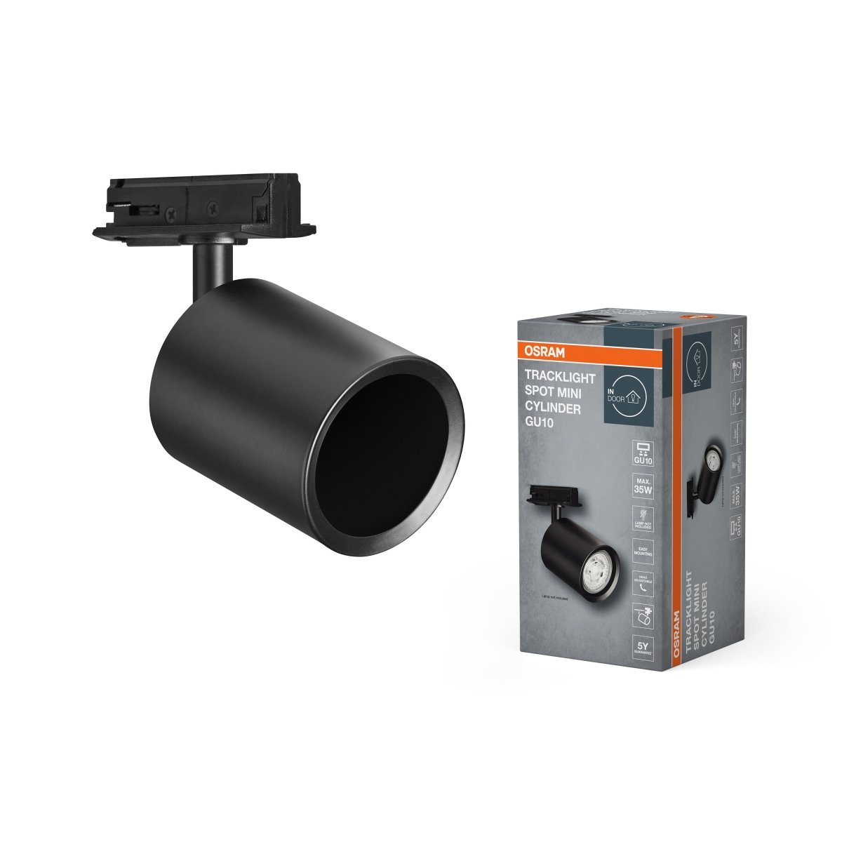 4099854455421 - Stropní svítidloU10 černé TRACKLIGHT MINI CYLINDER OSRAM - Stropní svítidlo - LEDVANCE e - shop