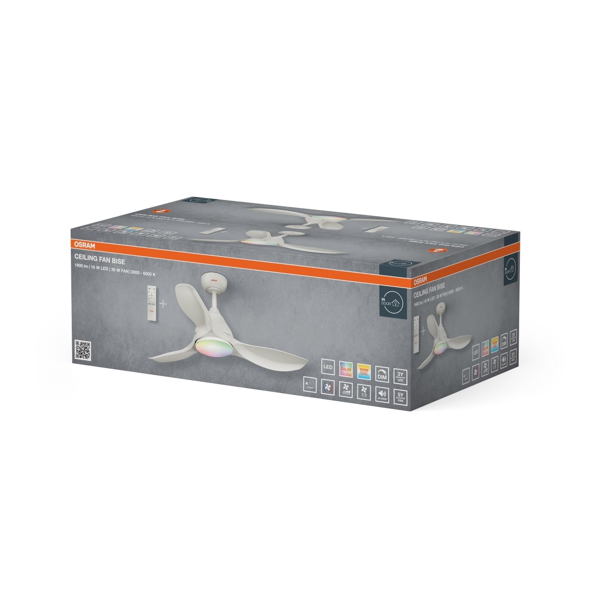 4058075857773 - Stropní ventilátor Bise 1065 mm 48 W, laditelná bílá RGB - Stropní svítidlo - Czechia LEDVANCE e-shop