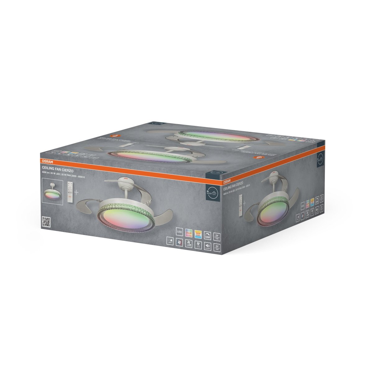 4058075857872 - Stropní ventilátor Cierzo 1220 mm 60 W, laditelná bílá RGB - Stropní svítidlo - Czechia LEDVANCE e-shop