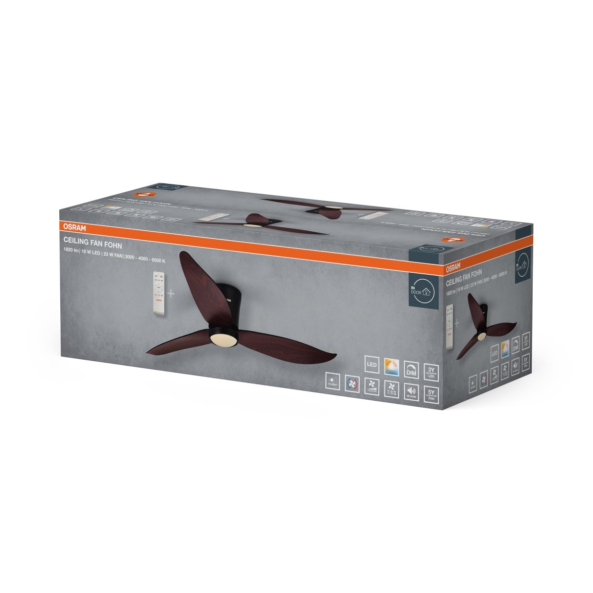 4058075857810 - Stropní ventilátor Fohn 1168 mm 41 W, laditelná bílá - Stropní svítidlo - Czechia LEDVANCE e-shop