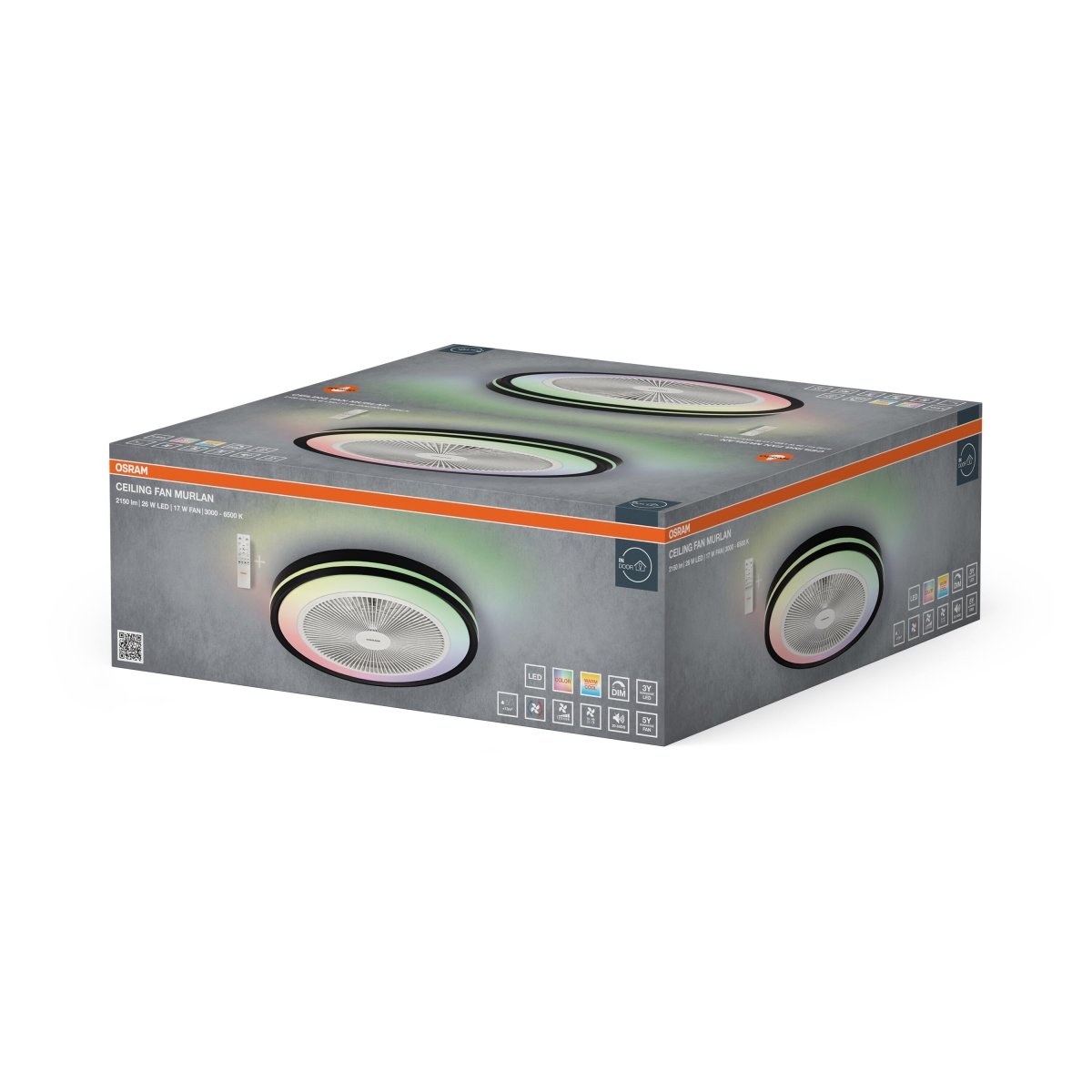 4058075857995 - Stropní ventilátor Murlan 490 mm 43 W, laditelná bílá RGB - Stropní svítidlo - Czechia LEDVANCE e-shop