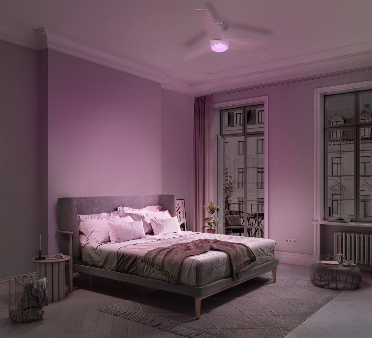 4058075857711 - Stropní ventilátor Nordes 1065 mm 38 W, laditelná bílá RGB - Stropní svítidlo - Czechia LEDVANCE e-shop