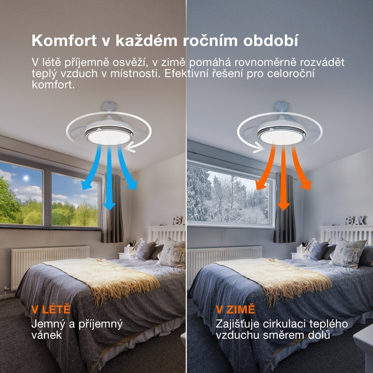 4058075857919 - Stropní ventilátor Poniente 1060 mm 66 W, laditelná bílá - Stropní ventilátor - Czechia LEDVANCE e-shop
