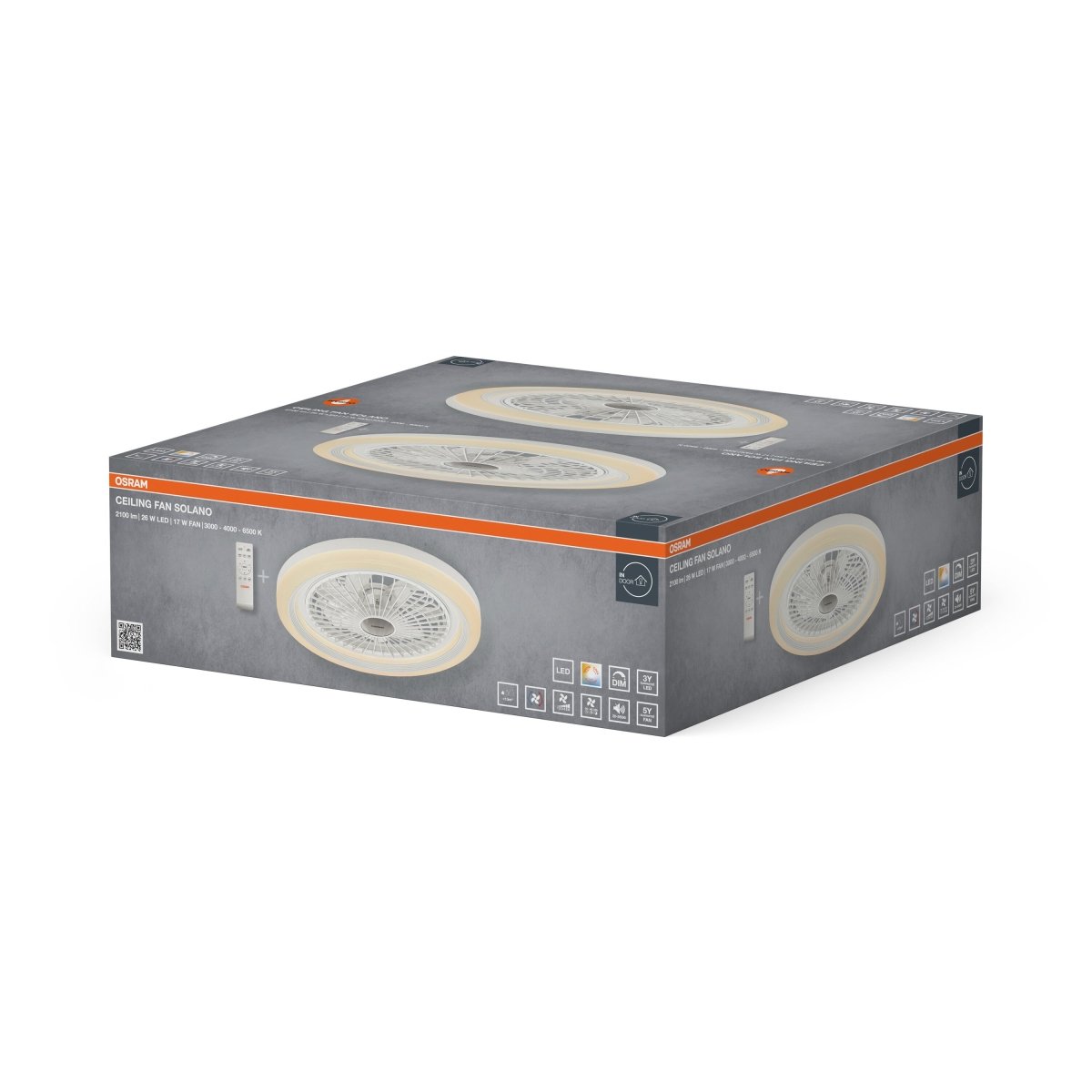 4058075857971 - Stropní ventilátor Solano 490 mm 43 W, laditelná bílá - Stropní svítidlo - Czechia LEDVANCE e-shop
