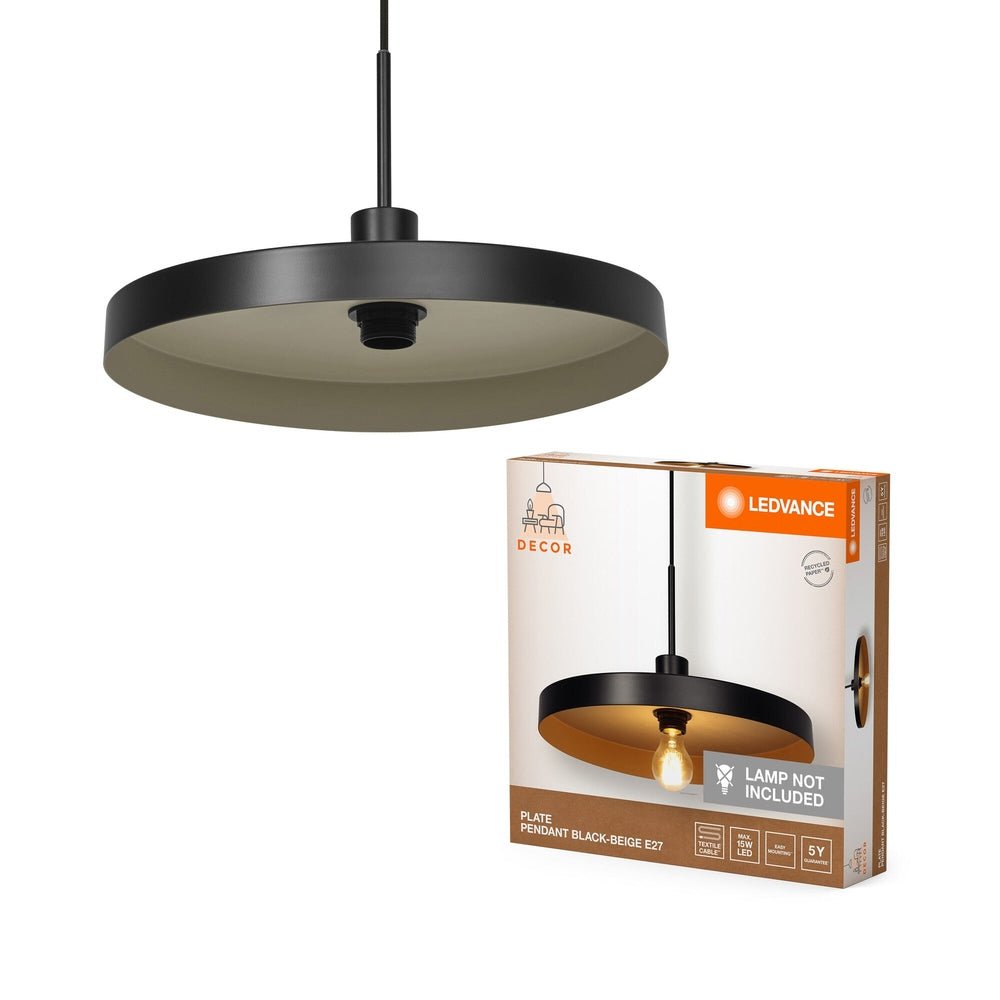 Talířový LED lustr dekorativní E27 PLATE PENDANT