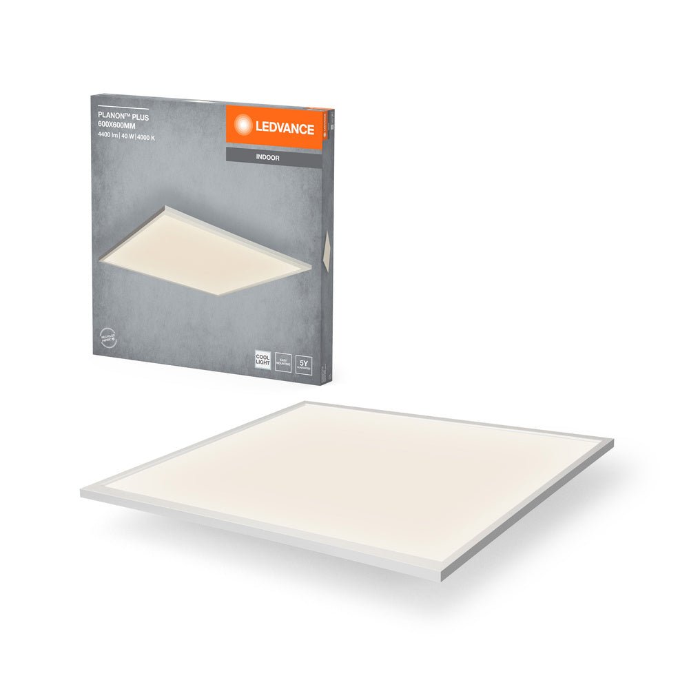 Tenký přisazený panel PLANON PLUS 600x600 36W, studená bílá