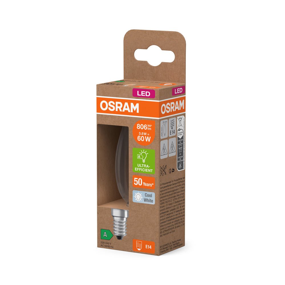 4099854255144 - Ultra účinná LED žárovka E14 3.8W CLASSIC B, studená bílá - Žárovka - LEDVANCE e - shop