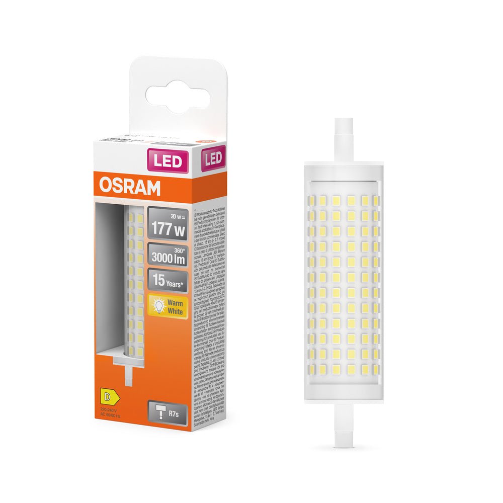 Úsporní LED žárovka R7s 20W LINE, teplá bílá