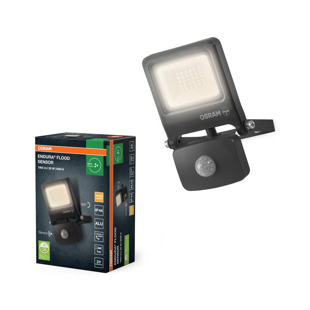 Venkovní reflektor ENDURA OSRAM 20 W se senzorem var. 2, teplá bílá