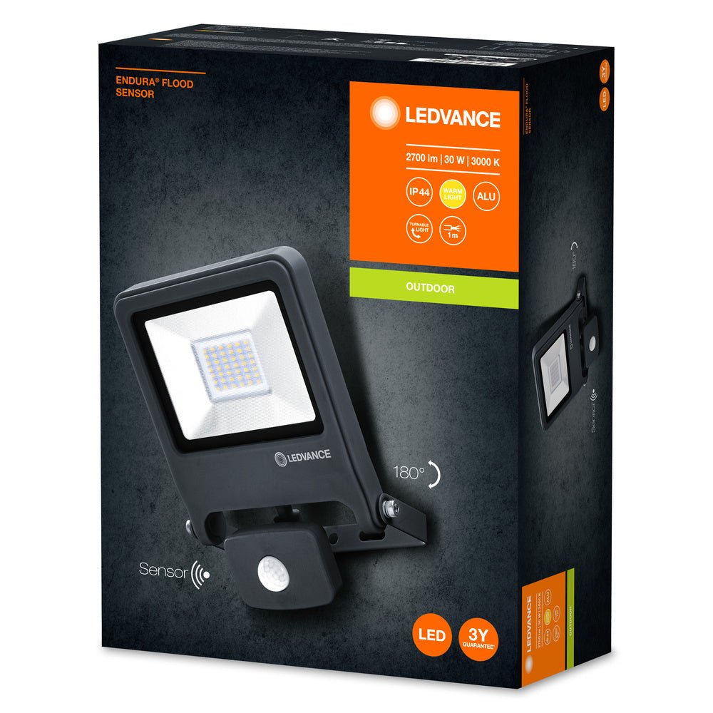 4058075239548 - Venkovní LED reflektor se senzorem 30 W ENDURA teplá bílá - Reflektor - LEDVANCE e - shop