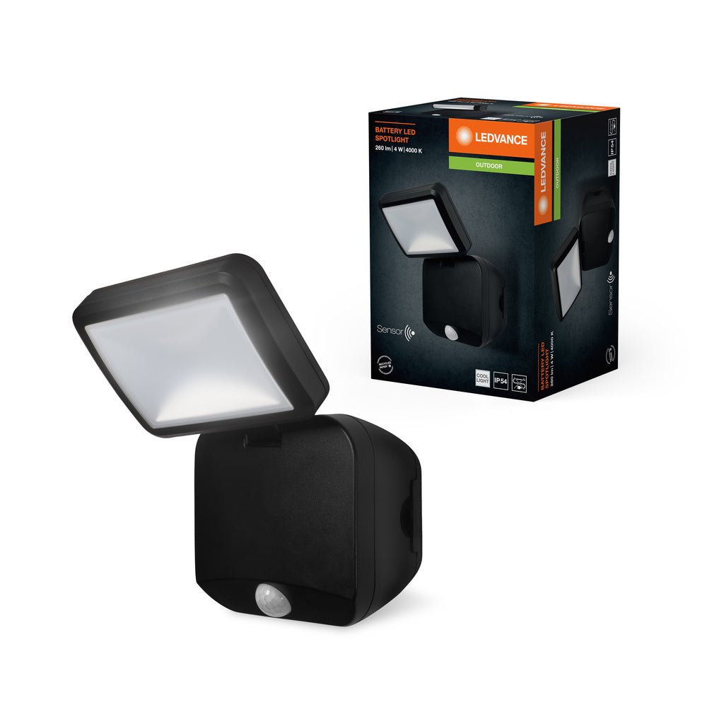 4058075227347 - Venkovní LED svítidlo se senzorem 4 W BATTERY studená bílá - Nástěnné venkovní svítidlo - LEDVANCE e - shop