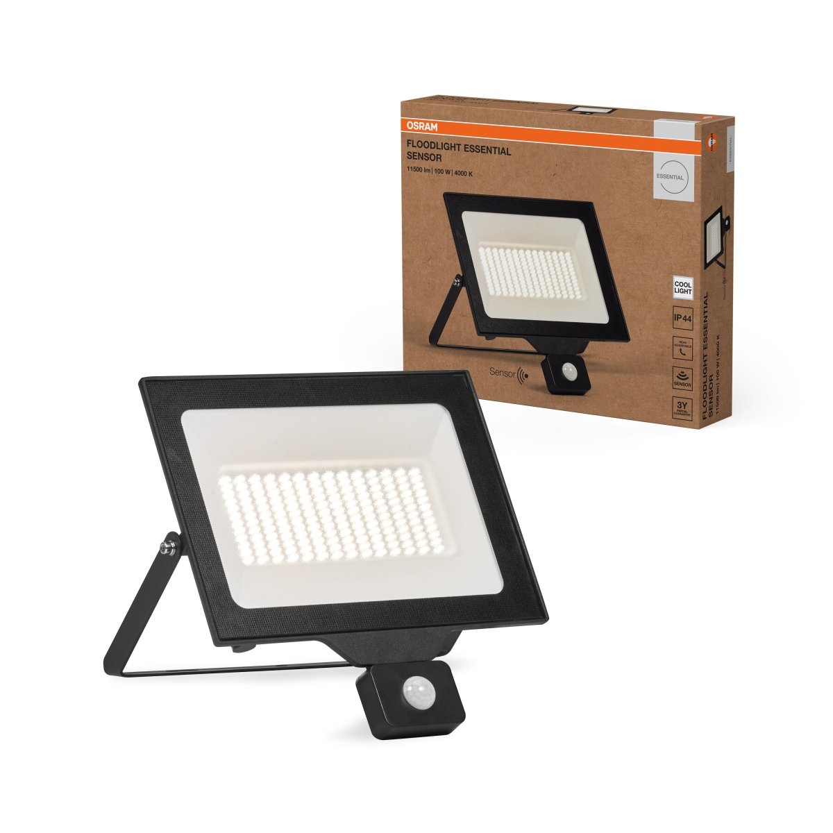 4099854429835 - Venkovní Reflektor Essential se senzorem 100W, Studená Bílá - Reflektor - Czechia LEDVANCE e - shop