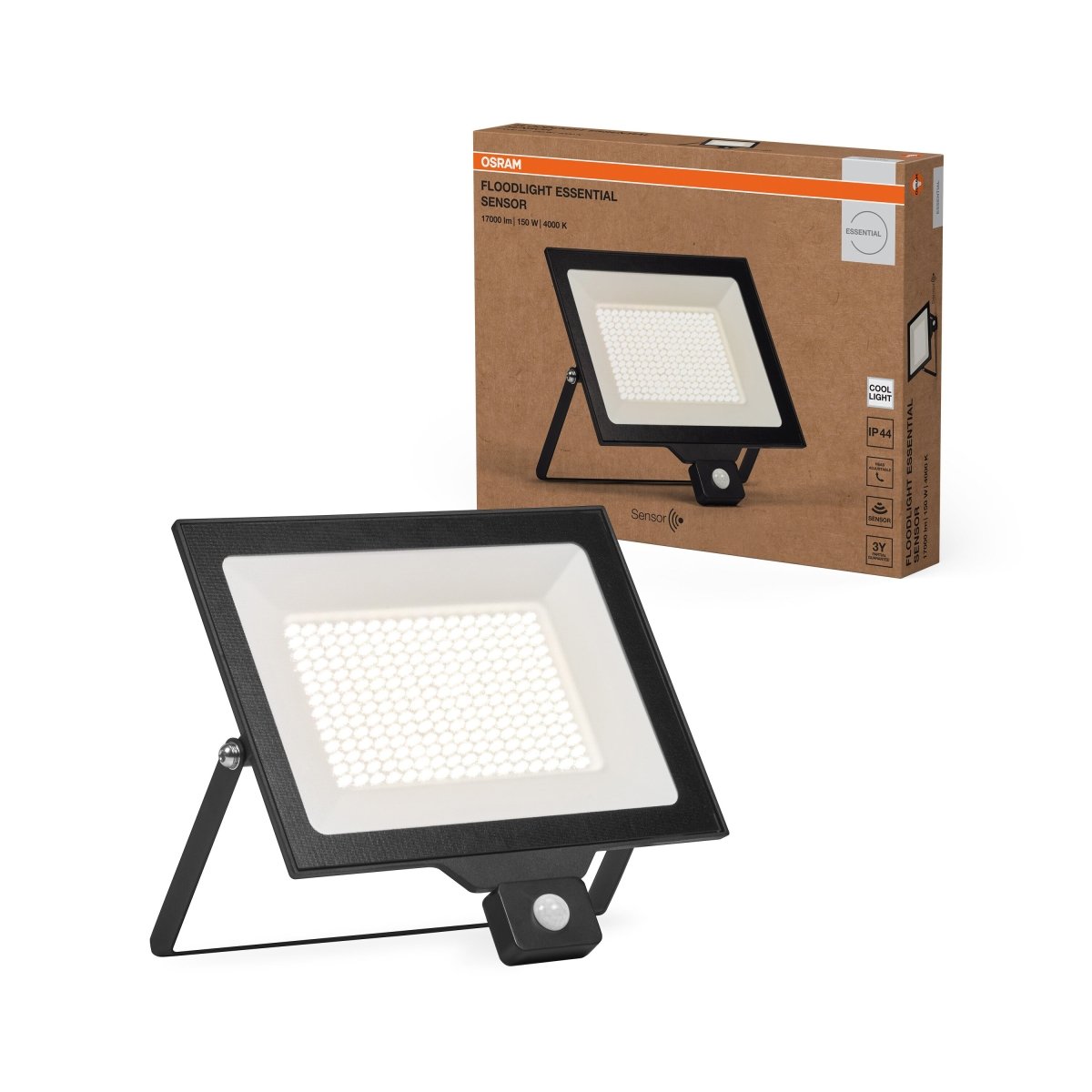 4099854429958 - Venkovní Reflektor Essential se senzorem 150W, Studená Bílá - Reflektor - Czechia LEDVANCE e - shop