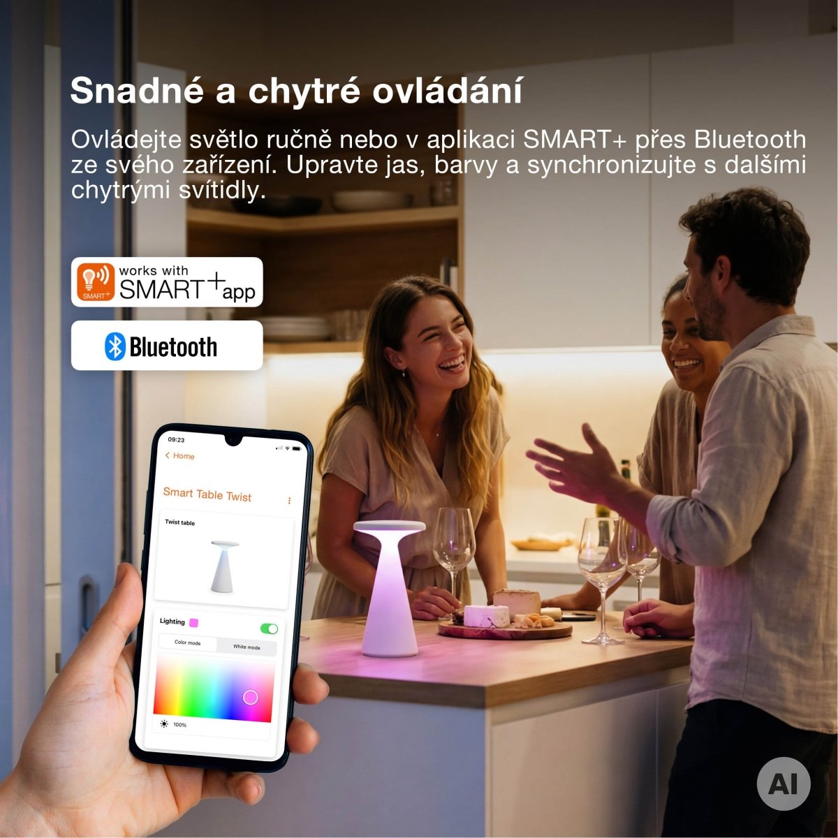 4099854768750 - Venkovní stolní lampa SMART+ Bluetooth Twist, RGBW IP44 - Stolní lampa - Czechia LEDVANCE e-shop