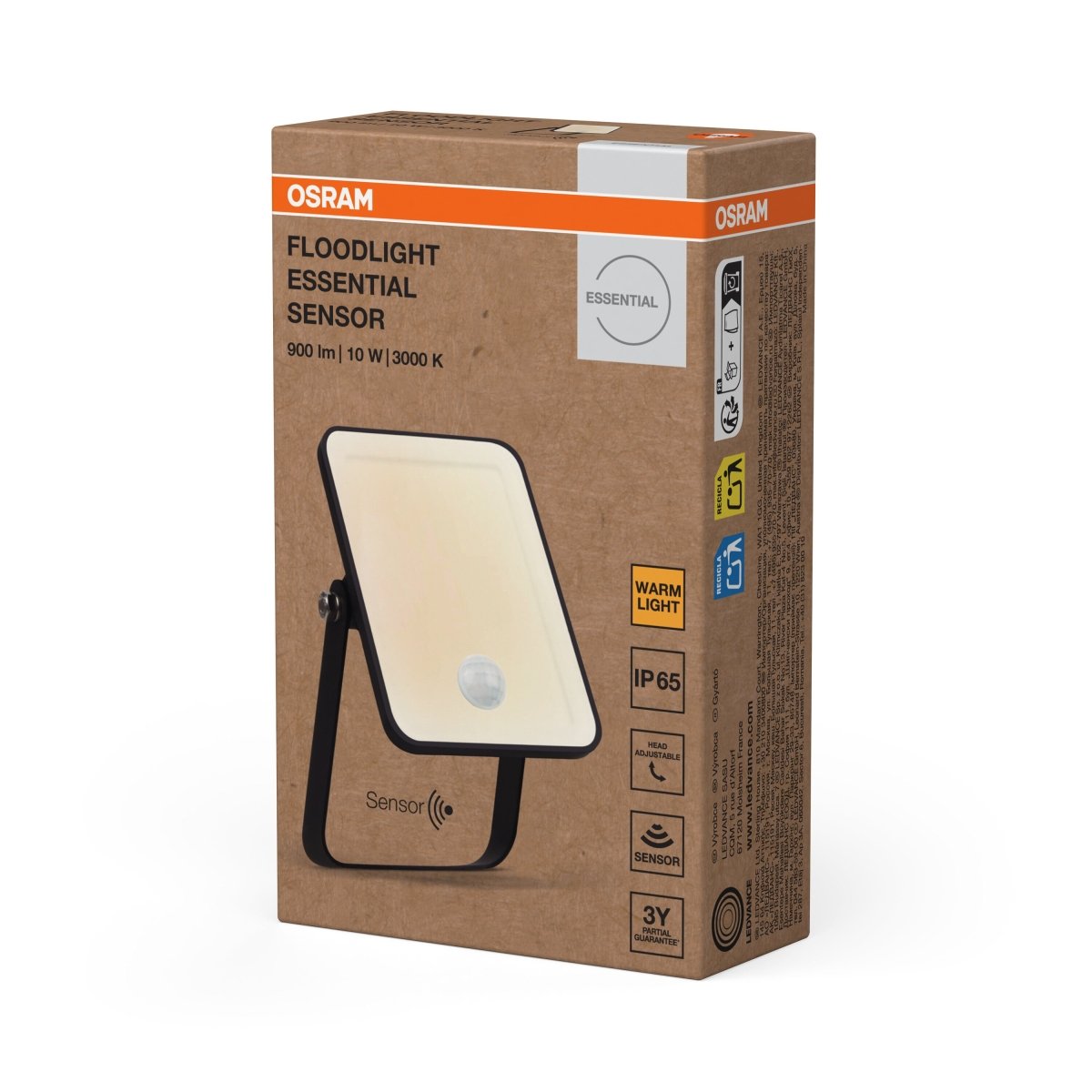 4099854429859 - Venkovní Svítidlo Essential se senzorem 10W, Teplá Bílá - Nástěnné venkovní svítidlo - Czechia LEDVANCE e - shop