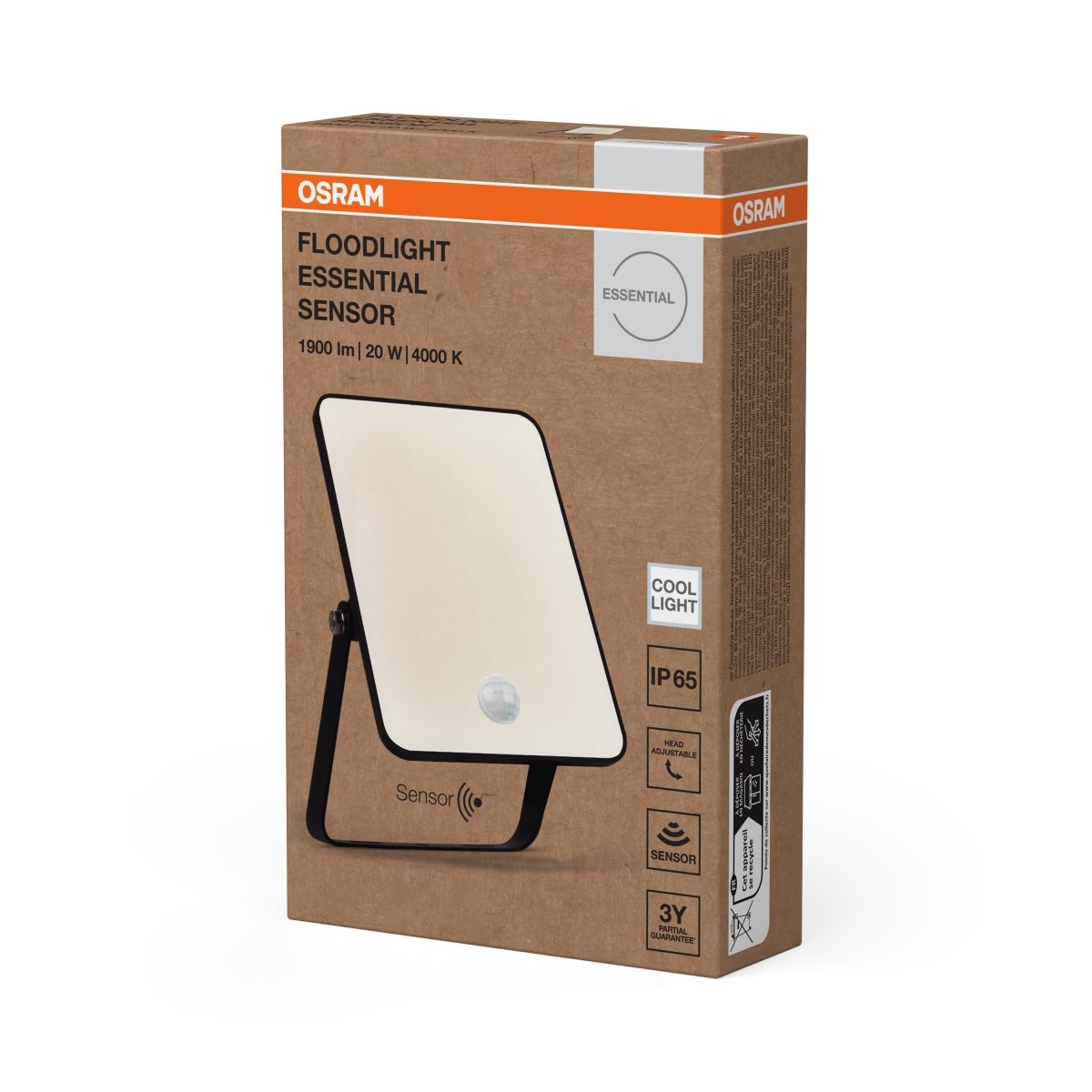4099854430077 - Venkovní Svítidlo Essential se senzorem 20W, Studená Bílá - Nástěnné venkovní svítidlo - Czechia LEDVANCE e - shop