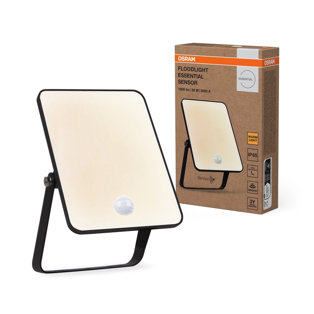 4099854430053 - Venkovní Svítidlo Essential se senzorem 20W, Teplá Bílá - Nástěnné venkovní svítidlo - Czechia LEDVANCE e - shop