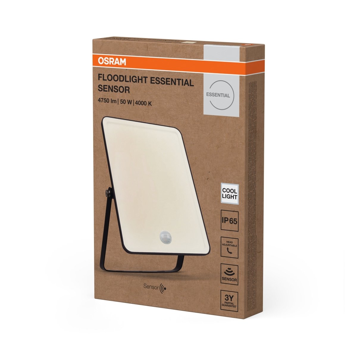 4099854430213 - Venkovní Svítidlo Essential se senzorem 50W, Studená Bílá - Nástěnné venkovní svítidlo - Czechia LEDVANCE e - shop