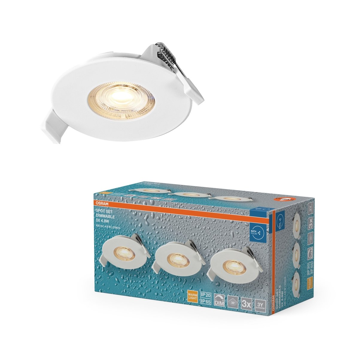 4099854596124 - Vestavný LED reflektor DIM IP65, teplá bílá, bílá - Reflektor - Czechia LEDVANCE e-shop