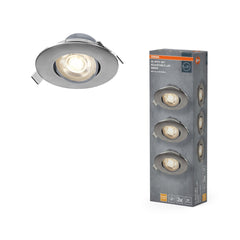 4099854612589 - Vestavný LED reflektor nastavitelný plastová, teplá bílá, nikl - Podhledové svítidlo - Czechia LEDVANCE e-shop