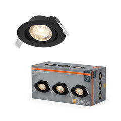4099854595592 - Vestavný LED reflektor nastavitelný, teplá bílá, černá - Podhledové svítidlo - Czechia LEDVANCE e-shop