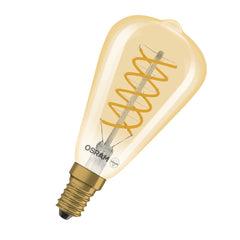 4058075849624 - Vintage LED žárovka 1906 Edison 32 Spiral Filament DIM, 4.8W, Teplá bílá, Zlatá, E14 - Czechia LEDVANCE e - shop