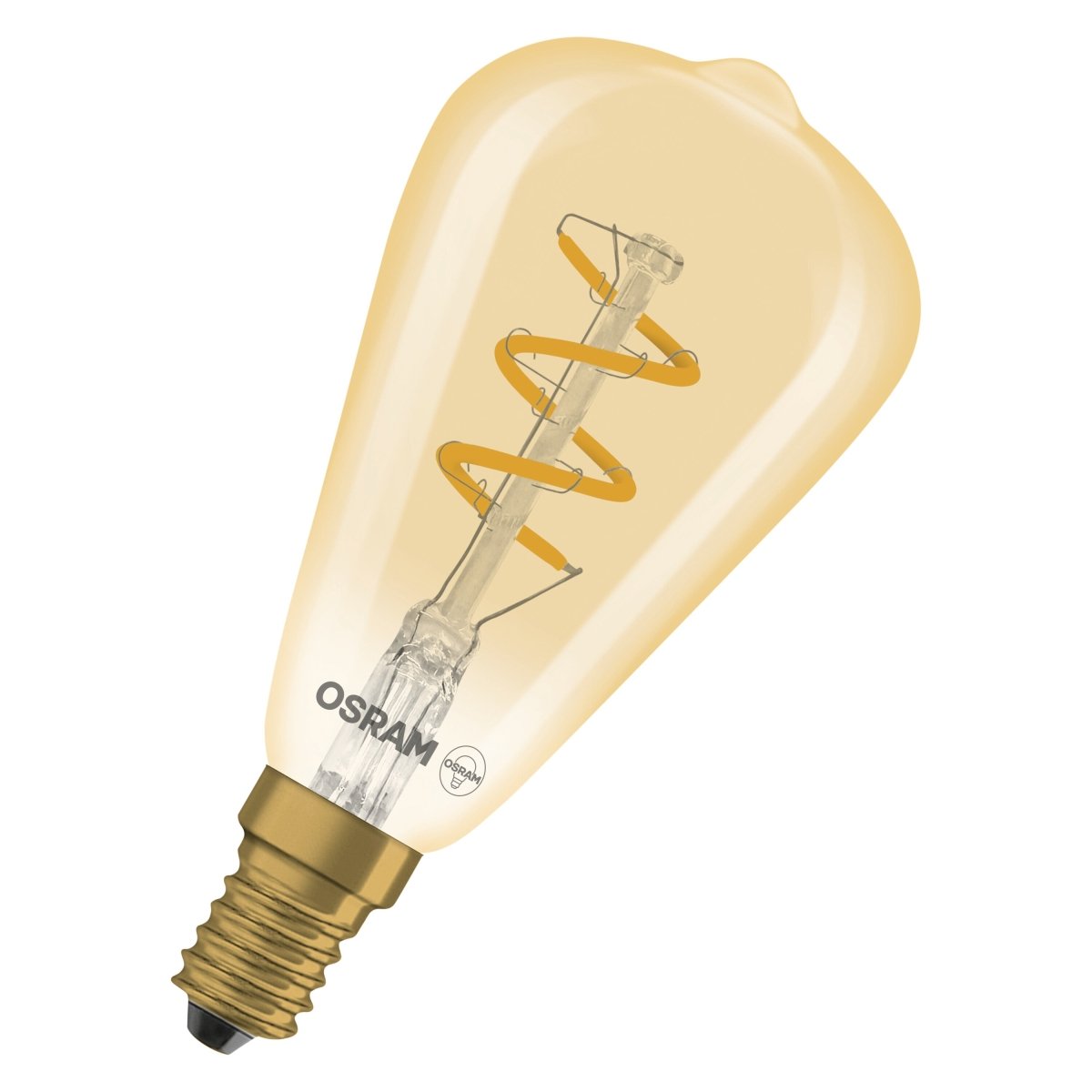 4058075849600 - Vintage LED žárovka 1906 Edison Spiral Filament DIM, 2.8W, Teplá bílá, Zlatá, E14 - Czechia LEDVANCE e - shop