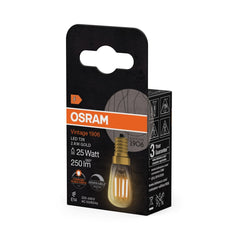 4058075849648 - Vintage LED žárovka 1906 T26 25 Filament DIM, 2.8W, Teplá bílá, Zlatá, E14 - Czechia LEDVANCE e - shop